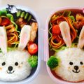 ひなﾏﾏﾝ☆'s cooksnap of when they made キャラ弁＊ありがとウサギのお弁当.