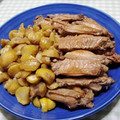 やまうさ's cooksnap of when they made 栗と鶏の煮物.