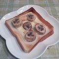 オレンジリング's cooksnap of when they made バナナ&チーズのトースト.