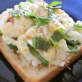 ぽんずー's cooksnap of when they made ゴーヤ×茹で卵のトースト　和風ソース味。.