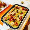 藤が丘のようこ's cooksnap of when they made ソーセージと海老カラフル野菜のパエリア.