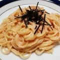 saruk1's cooksnap of when they made 明太子のクリームパスタ.