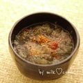 milk＊crown's cooksnap of when they made 激早！おぼろ昆布と梅干しの吸い物.