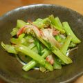 まゆみ母ちゃん's cooksnap of when they made ❀お弁当に❀大根の茎とカニカマごま油炒め.