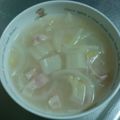 庭のめだか's cooksnap of when they made 白菜とベーコンとしょうがだけスープ.