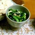 samemoon's cooksnap of when they made 小松菜と手作り湯葉のごま和え.