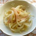 Satoco❋'s cooksnap of when they made 美味✿もやしと❀ハムで✿辛子酢醤油和え.