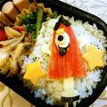 luvsky's cooksnap of when they made 妖怪ウォッチ＊ から傘お化け ＊キャラ弁.