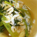ぱがねる's cooksnap of when they made 小松菜と油揚げとあみえびの煮浸し.