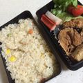 りんご♪＊＋。's cooksnap of when they made 具だくさん☆炊き込みエビピラフ.