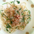 クックM7YXSD☆'s cooksnap of when they made 梅と春菊の焼きうどん.