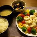 ホワイトあるぱか's cooksnap of when they made 揚げない海老マヨでカラフルデリサラダ.