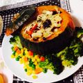 こじしゆ's cooksnap of when they made 丸ごとカボチャ♡和の味秋色フィリング♡.