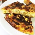 cocomoto's cooksnap of when they made リメイク☆余り物はスペインオムレツに！.