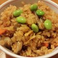 ぴょんたこら's cooksnap of when they made エコで美味しい！鶏煮汁で秋の炊き込みご飯.