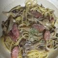 プクチョコ's cooksnap of when they made 簡単ランチ★舞茸と玉ねぎの豆乳パスタ.