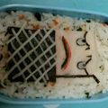 いさめぐ's cooksnap of when they made キャラ弁　妖怪ウォッチ　ムリカベ.