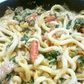 おレん's cooksnap of when they made カルボうどん（和風カルボナーラ）.