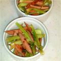 mikamika's cooksnap of when they made ❀お弁当に❀大根の茎とカニカマごま油炒め.