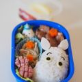 ３人ッ子のmama's cooksnap of when they made 簡単♪ムーミンのお弁当.