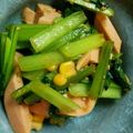 パサンドラ's cooksnap of when they made 小松菜とウィンナーのバター炒め.