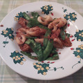 オレンジリング's cooksnap of when they made 竹輪と絹さやの鰹節炒め.
