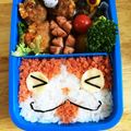 また猫's cooksnap of when they made 妖怪ウォッチ☆セーラーニャン☆キャラ弁.