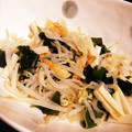 chirokoka's cooksnap of when they made もやしとワカメの酢のもの.