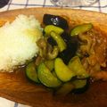 クマたぬき's cooksnap of when they made なすとズッキーニと豚肉丼.