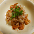 せつみか's cooksnap of when they made 速攻でできる！押し麦のキムチ和え.