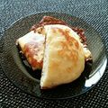 はらだぺこちゃん's cooksnap of when they made ホットケーキの素でチーズ味なパンケーキ.