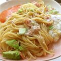 もぐもぐえりー's cooksnap of when they made 鮭のアボカドクリームパスタ.
