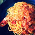 あぃボン's cooksnap of when they made えびのアメリケーヌソースパスタ.