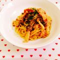 クック44PTTN☆'s cooksnap of when they made ベーコンとしめじのトマトクリームパスタ.