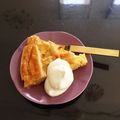 yangen824's cooksnap of when they made カスタード入りスイートポテトパイ.