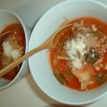 monemaruku's cooksnap of when they made からだ温まる、辛めのトマトスープ.