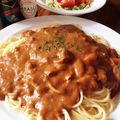 はっ葉ちゃん's cooksnap of when they made イタリアン店のカレークリームスパゲッティ.