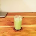 直井きなこ's cooksnap of when they made バナナ小松菜スムージー.