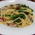 ぽよぽよぽよっちょ's cooksnap of when they made 簡単ランチ★あっさり醤油パスタ.