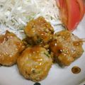 たけぽんのママ's cooksnap of when they made 美味☆鶏挽き肉と蓮根のつくね＊和風だれ＊.