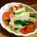 gaiatone's cooksnap of when they made トマトときゅうりのマリネ 塩麹も.