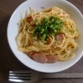 くみるとん's cooksnap of when they made 生しょうゆのカルボ風パスタ.