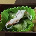 snoopy．．☆'s cooksnap of when they made 胡瓜わかめカニカマ＊らくちん酢の物.