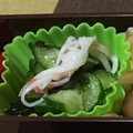 snoopy．．☆'s cooksnap of when they made 胡瓜わかめカニカマ＊らくちん酢の物.