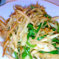 itayui's cooksnap of when they made 秋の旬野菜 マコモタケとピーマンの炒め.