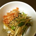 かなこタケ's cooksnap of when they made 小松菜とゴボウの栄養満点丼！.