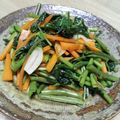 ルッコラコ's cooksnap of when they made 空芯菜と人参のにんにく炒め.