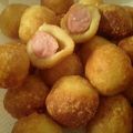 さぁ★たぁ★'s cooksnap of when they made おさかなのソーセージでポテト餅巻き揚げ.