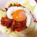 2786's cooksnap of when they made キャベツ消費に★とろ～り♥♡温卵キムチ.
