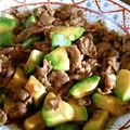 ミニうさちゃん's cooksnap of when they made ♡牛肉とアボガドの甘がら♡.